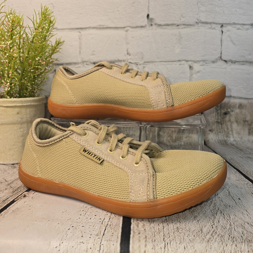 WHITIN Beige Casual Lace-Up Women's Sneakers